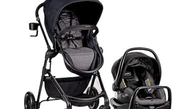 Evenflo Pivot Modular Travel System in Casual Gray with LiteMax Infant Car Seat