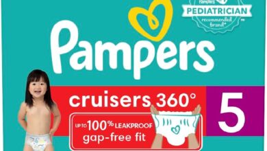 Pampers Cruisers 360 Size 5 Diapers, 128 Count, Pull-On Disposable Baby Diapers with Gap-Free Fit.