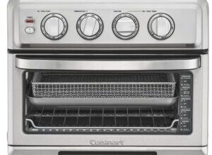 Front view of the Cuisinart TOA-70 Air Fryer + Convection Toaster Oven.