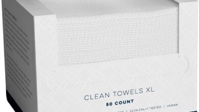 A box of Clean Skin Club Clean Towels XL™, 100% USDA Biobased, dermatologist-approved, neatly packed.