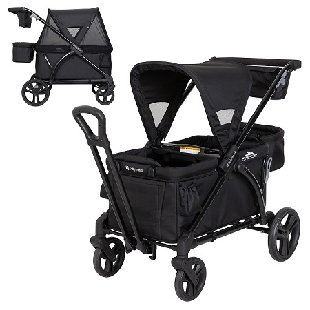 Baby Trend Expedition 2-in-1 Stroller Wagon PLUS in Ultra Black