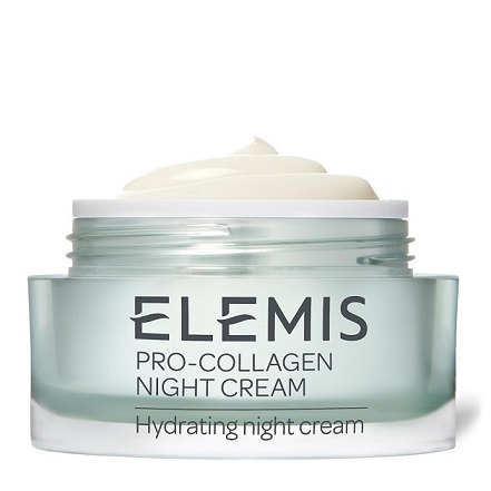 ELEMIS Pro-Collagen Night Cream jar on a white background